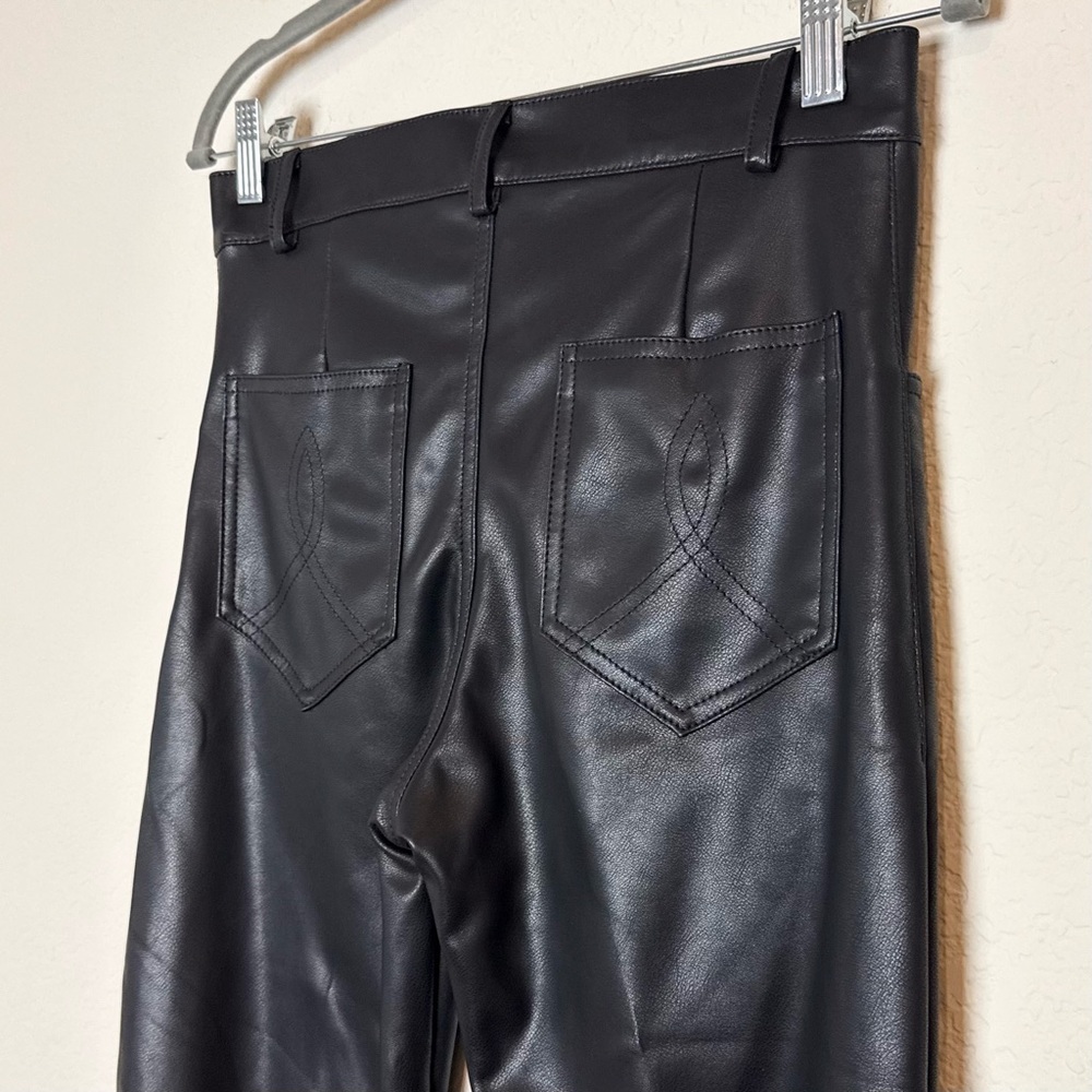 Emerson Fry Stella Faux Leather Black Pants - Picture 11 of 14